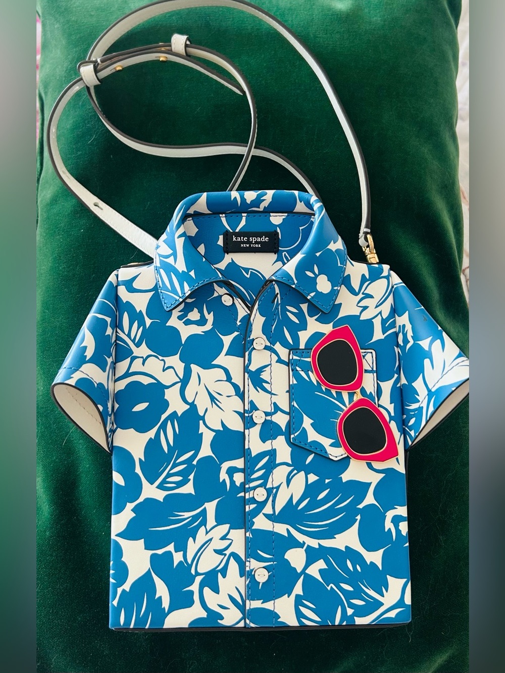 kate spade 3d printed Hawaii shirt crossbody purse